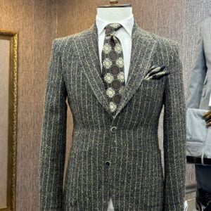 Daxiente | Gestreept Colbert | Donker Grijs