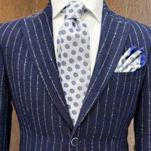 Wol-Blauw Gestreept 1