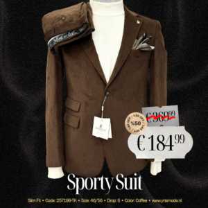 Daviente 2-Delig koffiebruin Pak