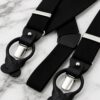 Bretels zwart met leer