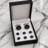 Manchetknopen + smokingknopen blauw